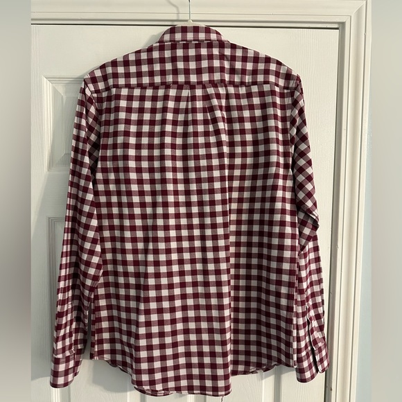 Men’s Old Navy red and white plaid button up Slim fit Size: M - Picture 2 of 3